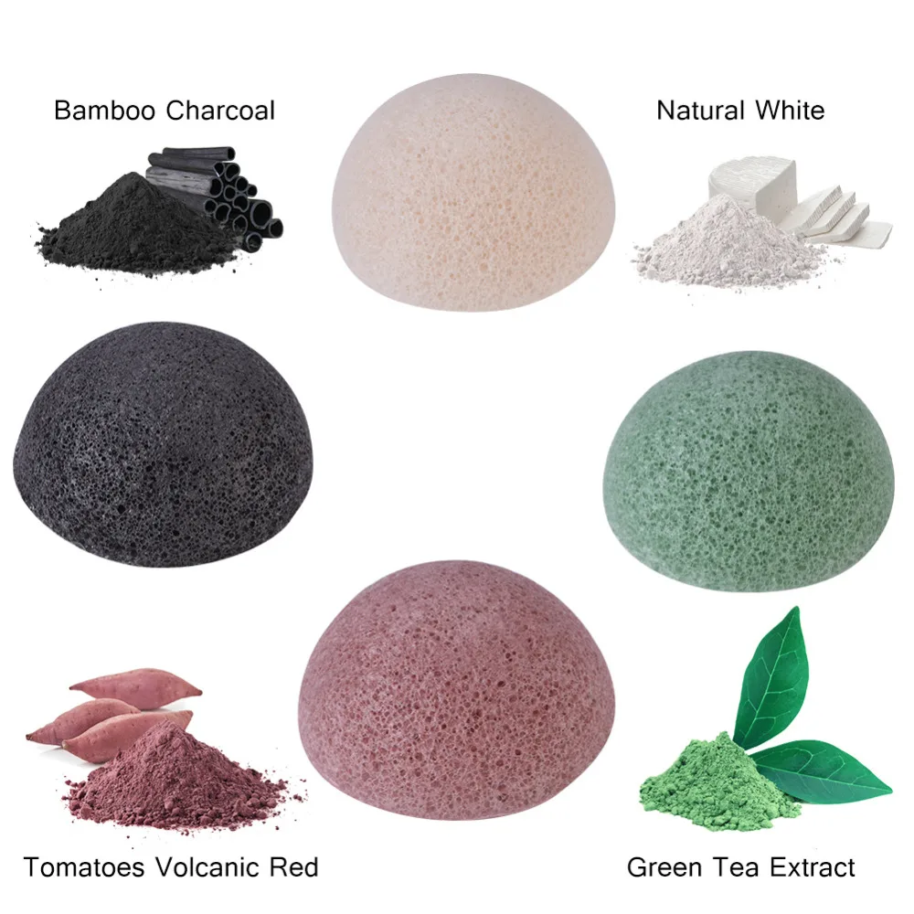 
2019 Best Factory Supplier Oem Facial Cleaner Makeup Sponges Top Import Magic Konjac Sponge Wholesale With Charcoal 