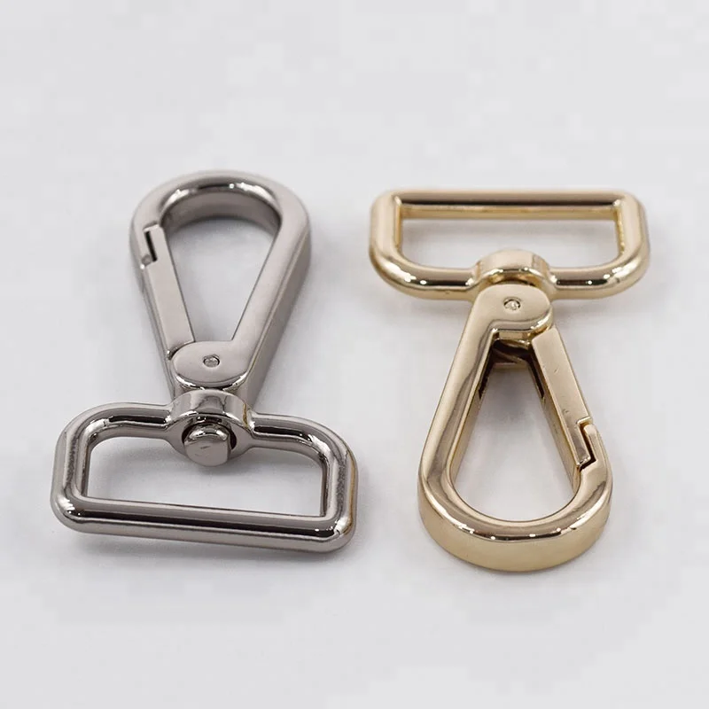 1 Inch Metal Buckle Guangzhou Manufacture Bag Parts Fitting Metal Snap D Ring Hook For Sling Bag