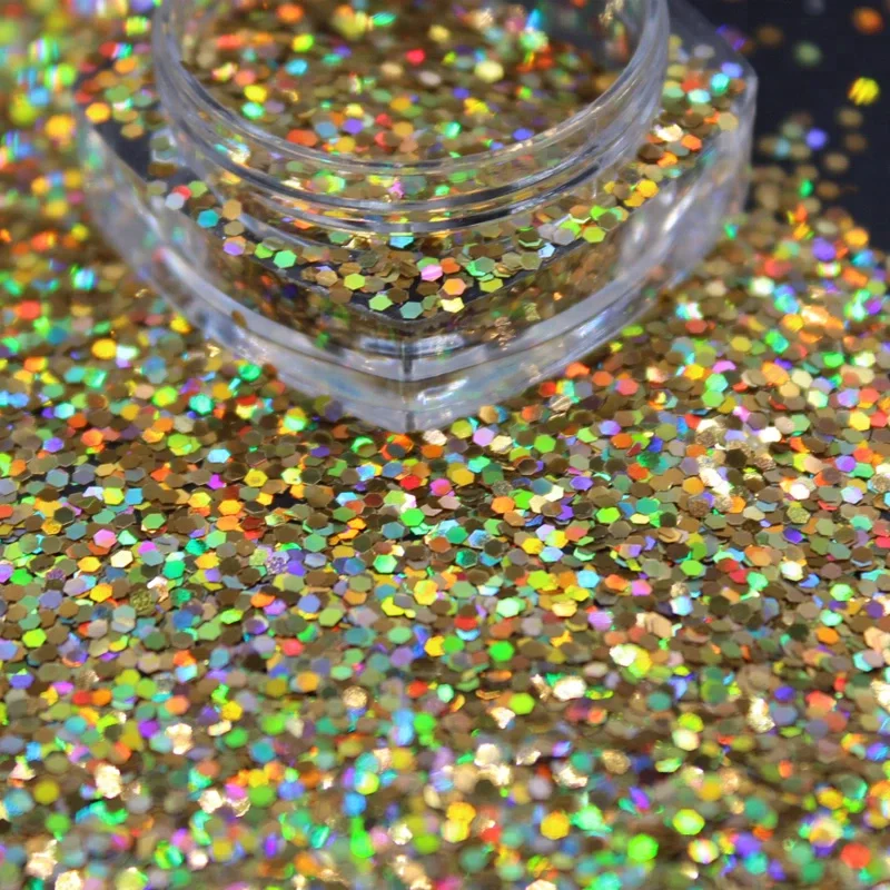 Wholesale Bulk Glitter Holographic Iridescent Craft Pigments Cosmetic Powder Chunky Glitter For Nail Art Christmas Decoration