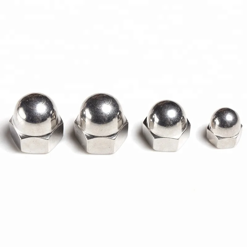 M16 M18 Stainless Steel SS304 SS316 Self-locking Hex Cap Nut