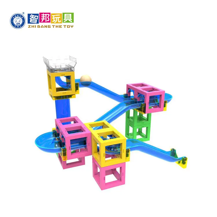 Educational Toys Distributors Good Quality 54Pcs Magnetic Blocks With Marble Run For Sale