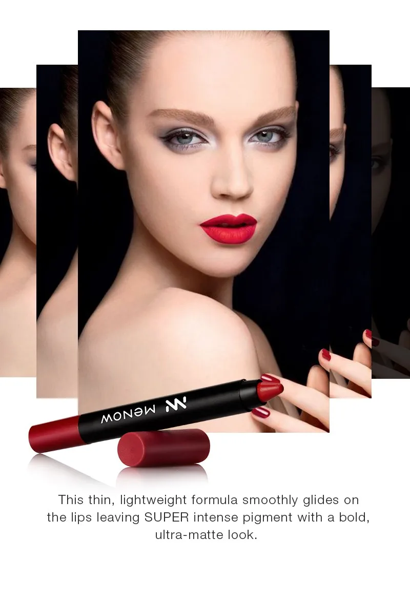 Menow LS02 OEM\\ODM Private Label Makeup Lasting Waterproof Lip Balm Crayon Lipstick Gloss Women Cosmetics Factory Wholesale