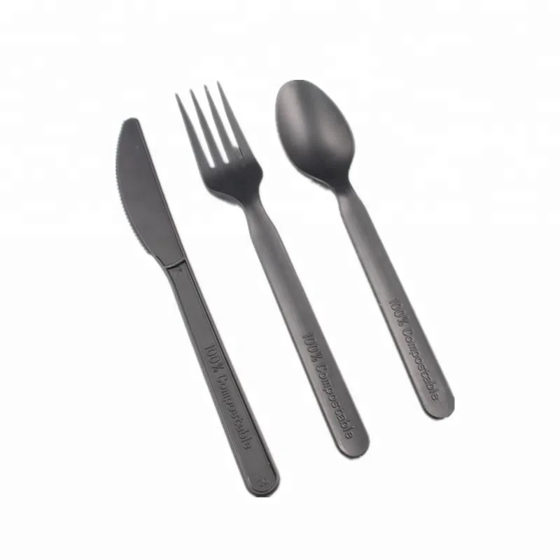 100% Biodegradable Eco-friendly Disposable Wholesale Plastic PLA Cutlery