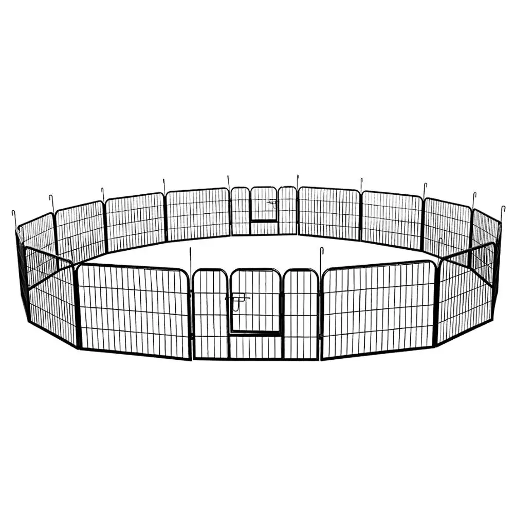 
Cheap Outdoor Temporary Customize Safe Locked Puppy Dog Kennel Fence Large Portable Foldable Metal Pet Dog Playpens With Door 