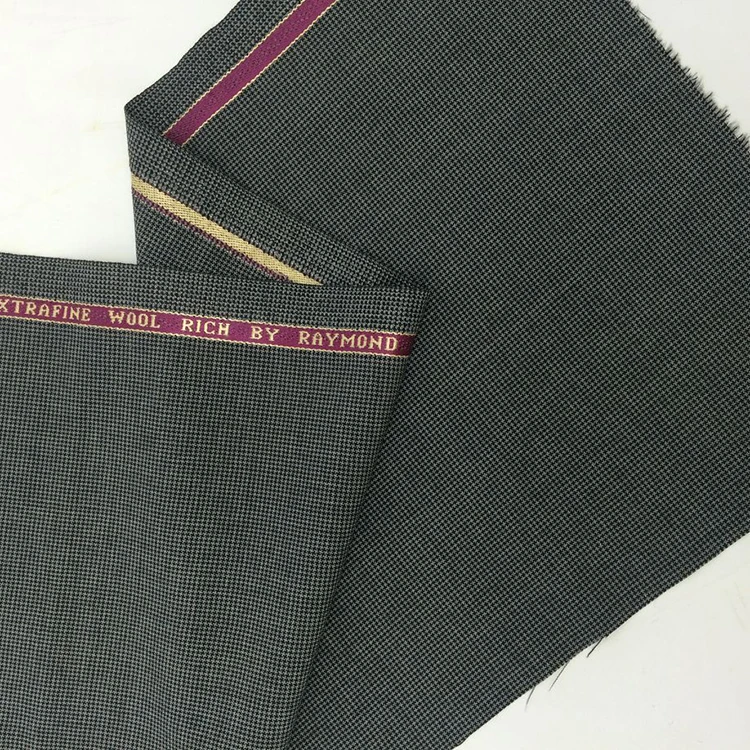 Superfine Wool Poly Woven Swallow Gird Fabric with selvage