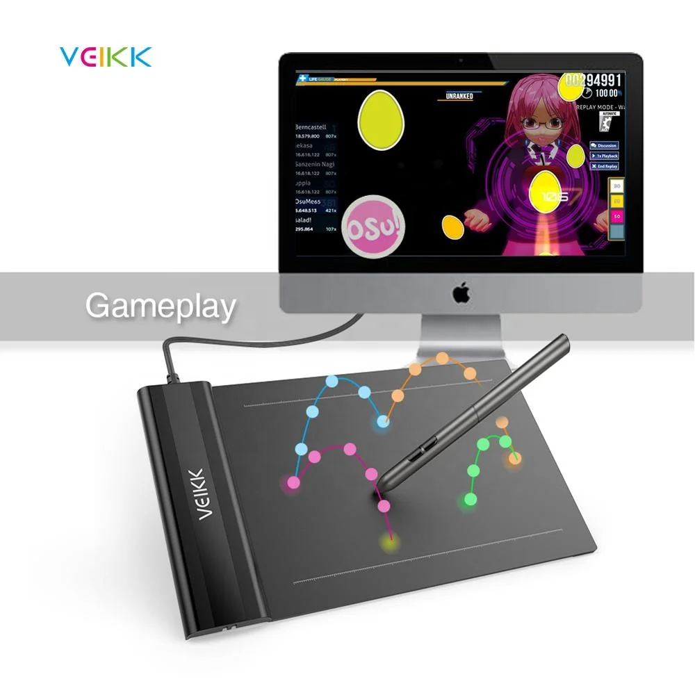 VEIKK S640 6*4 inches 1920*1080 DPI 8192  levels pressure sensity drawing tablet digital graphic e signature pad