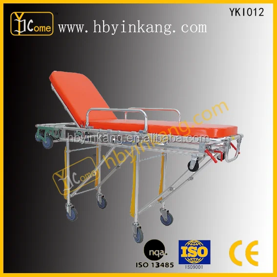 YKI019 China Emergency Ambulance Stretcher Cot(diameter 150mm wheel