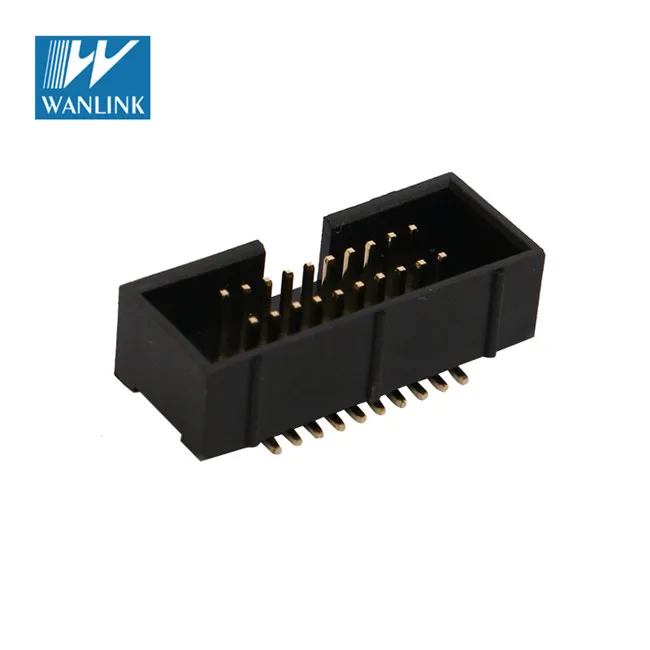 WANLINK 2.54mm pitch box header V/T type gold flash HY1017-01