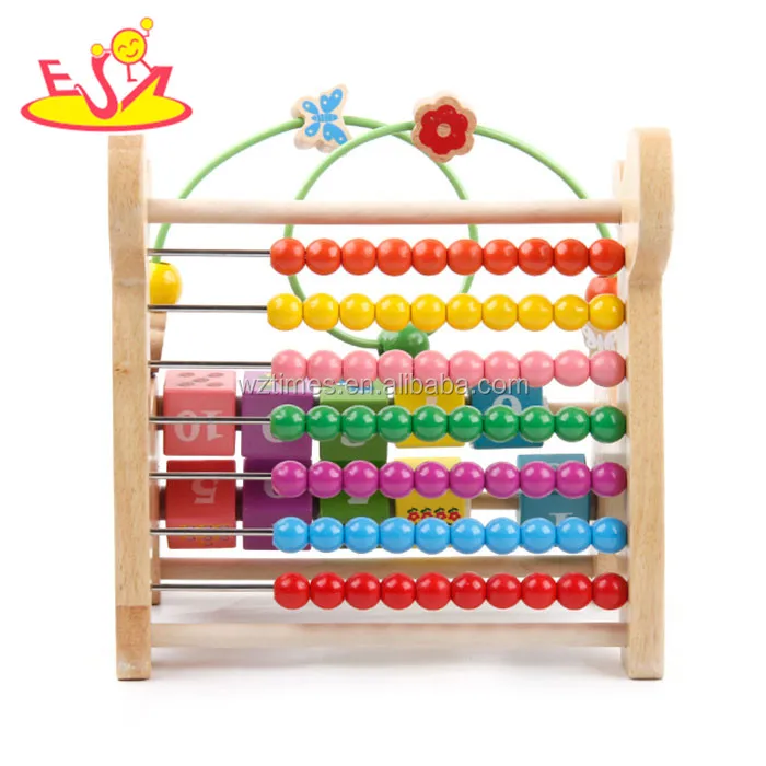 2023 wholesale animal shape wooden bead maze toy for baby W11B121