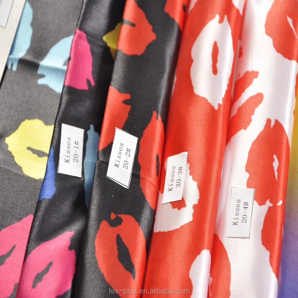 
Wholesale poly carnival festival decoration leopard floral printed satin fabric 