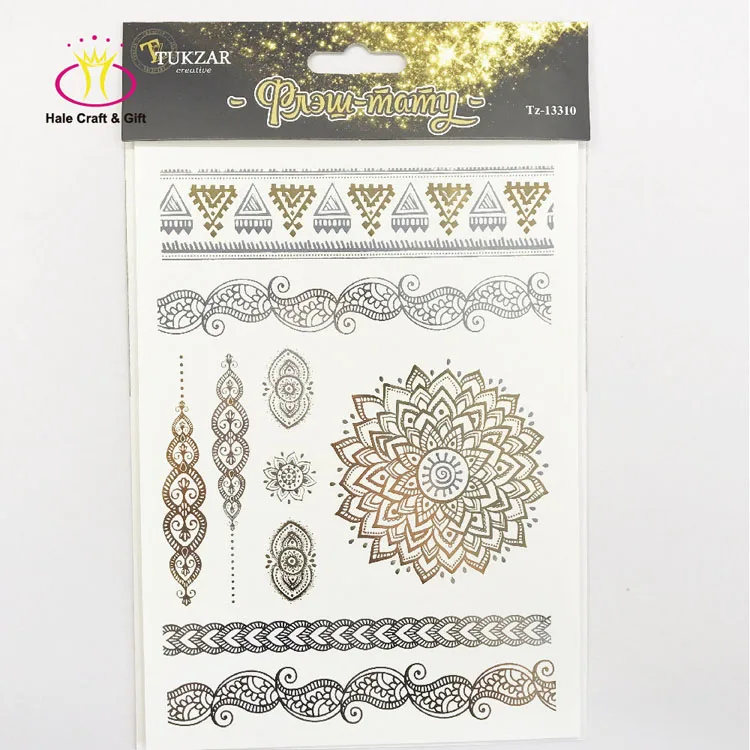 Waterproof Skin Safe Sexy Body Metallic Gold Temporary Tattoo Sticker