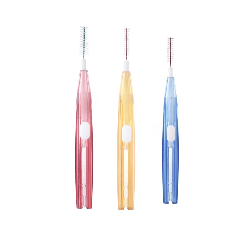 Approval Interdental Brush Toothpick With America Dupont Bristle and German Colored Wire