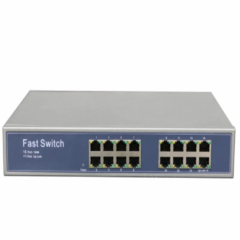 OEM 16 port reverse POE switch with fixed vlan for ftth/fttb