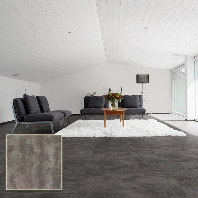 
School bathroom water absorbent non slip rustic floor wall tiles 600x600mm long lasting matte Deep gray rust ceramic wall tile 