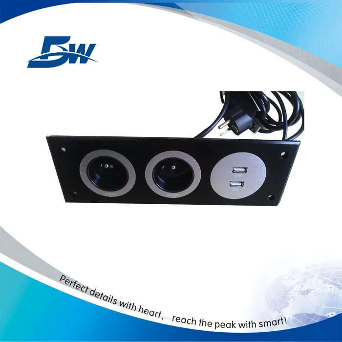 Factory Aluminum Flush Mounted USB/Wall Mount Socket Plate/Wall Fixed Outlet Panel