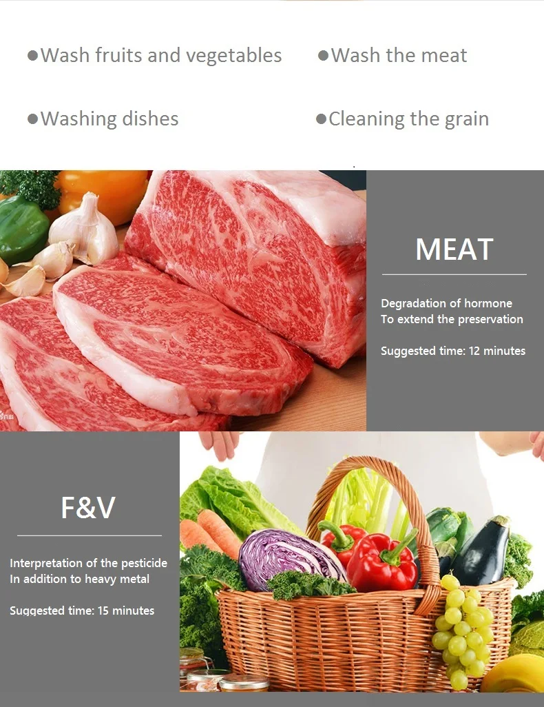 
Hydroxy Fruit and vegetable disinfecting machine for Pesticide Removal and bacteria killing 