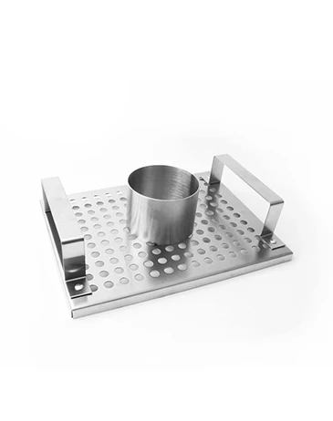 Beer Can 430 Stainless Steel Chicken Rack BBQ Roasting Holder With Canister For Roasting Grilling Poultry