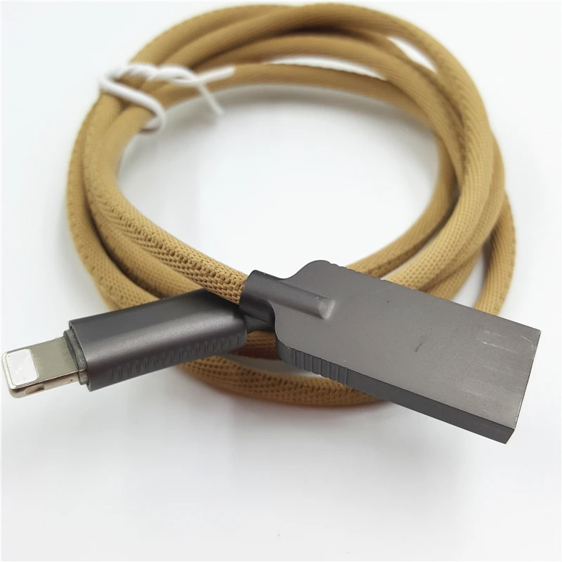 Smart Auto Disconnect nylon braided USB Cable Intelligent Fast Charger Phone Cable for iOS 11 10 9 for iphone date cable