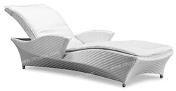 Quality-assured project popular UV resistant outdoor rattan poolside chaise lounge sun lounger