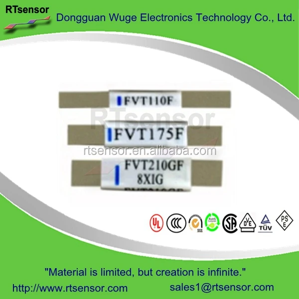 RoHS Compliant Lead Free Available Battery Resettable Fuse PPTC PTC Thermistor FSR175F 1.75A 15V 100A 1.5W