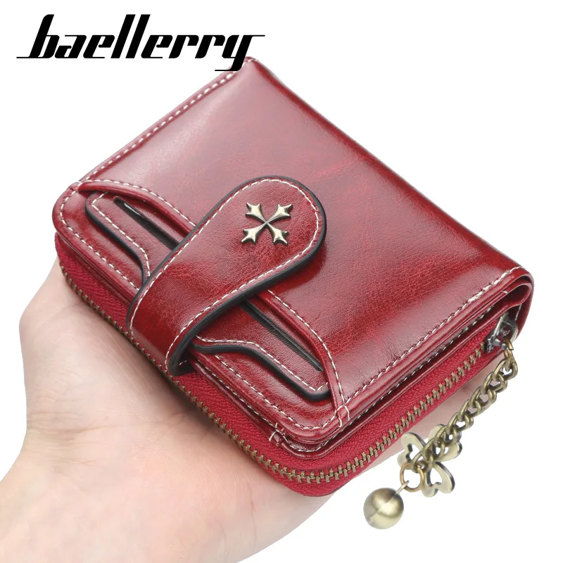 Baellerry 2019 New Wholesale Latest fancy trendy PU travel women magic leather Short wallet,Fashion faux Leather Lady Card Purse