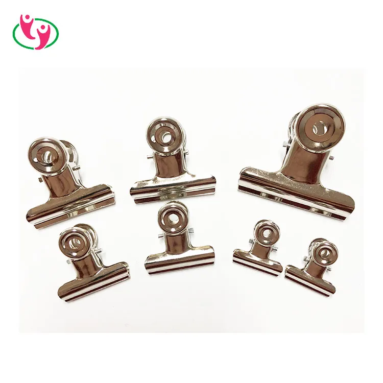 22mm 31mm 38mm 50mm 63mm 75mm Silver Color Strong Metal Bulldog Clip