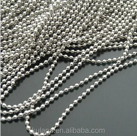 1.5mm Wide Stainless Steel Round Colored Metal Ball Chain