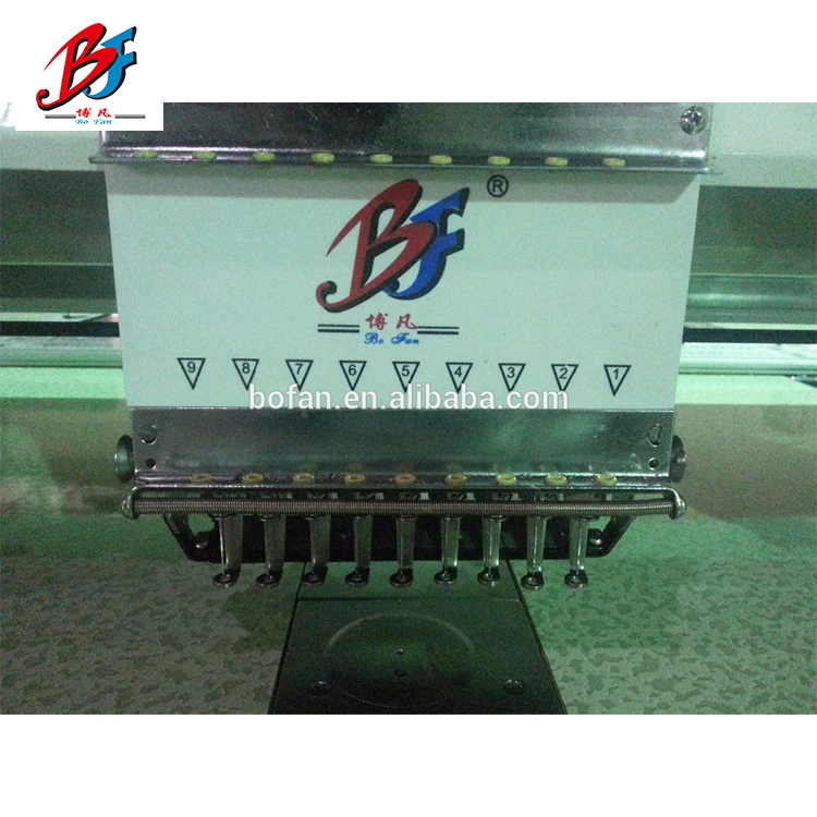 Dahao embroidery machine software 9 needles 2 Heads flat Computer Embroidery Machine Prices