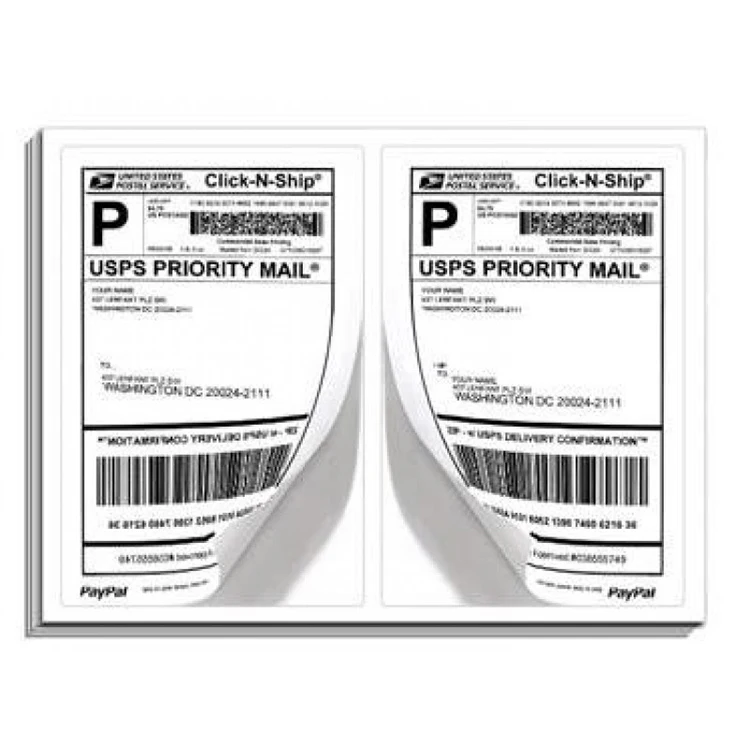 200 Shipping Labels Blank Half Page Self Adhesive for Laser Inkjet Printer