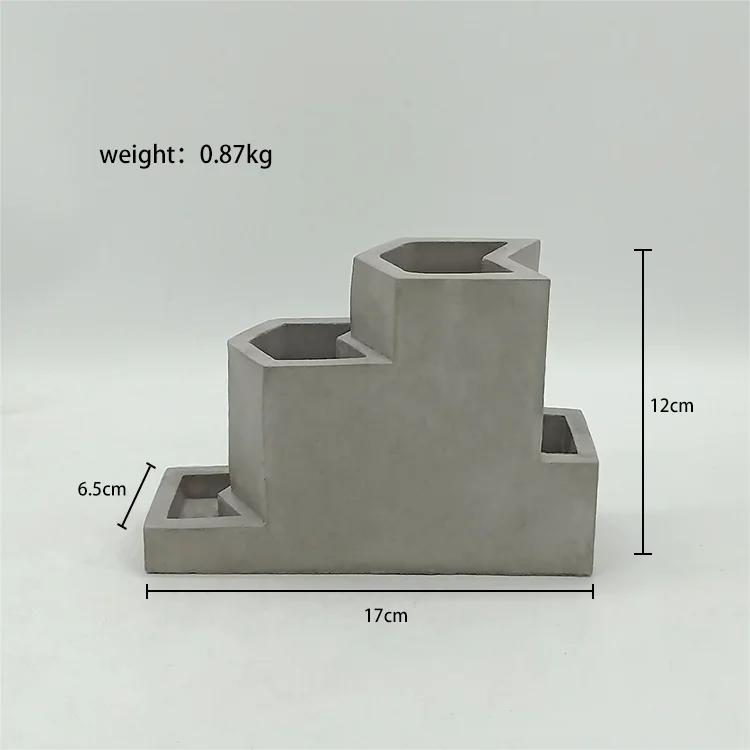 
Simple style office table concrete pen holder 