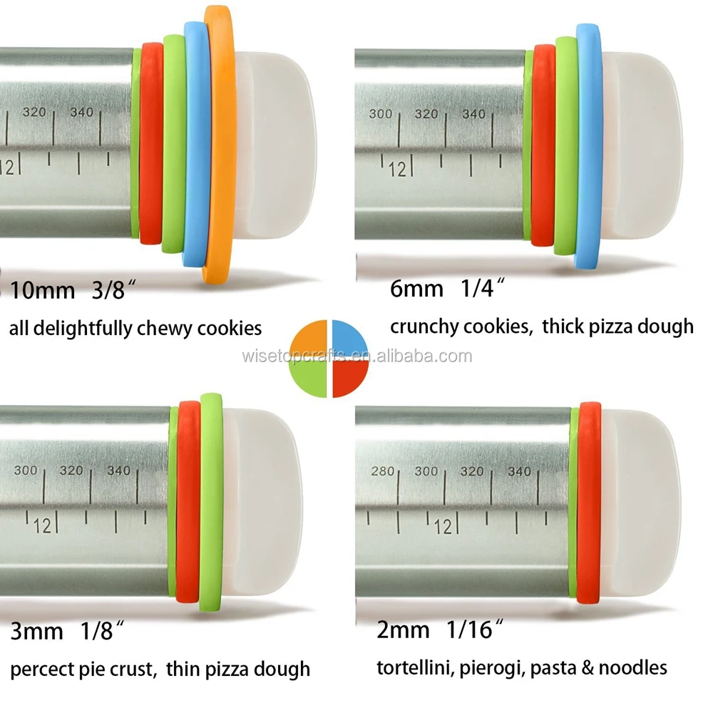 Adjustable Silicone Rolling Pin Rings For Family Party Custom Color Is Available