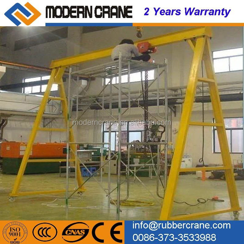 1ton-10ton Portable mini gantry crane with cheap price, electric or manual mobile small mini crane