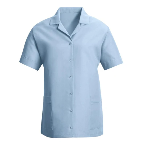 Half Sleeves Ladies Customized Hotel Housekeeping Uniform