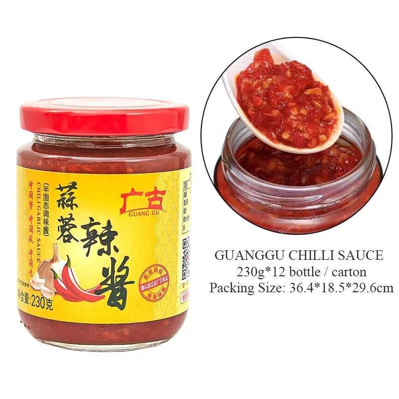 230g*12 Jar Bottle Packing Best Price Garlic Chilli Sauce Selling Top Quality