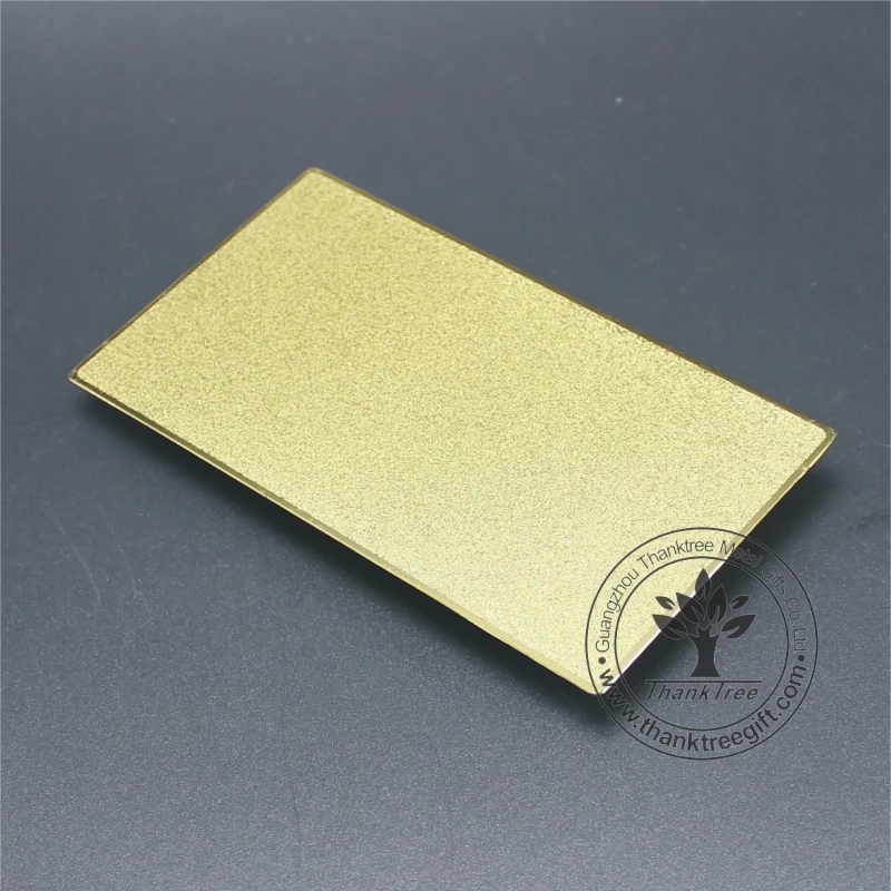 
manufacture wholesale brushed surface stainless steel and brass metal blank card business card 