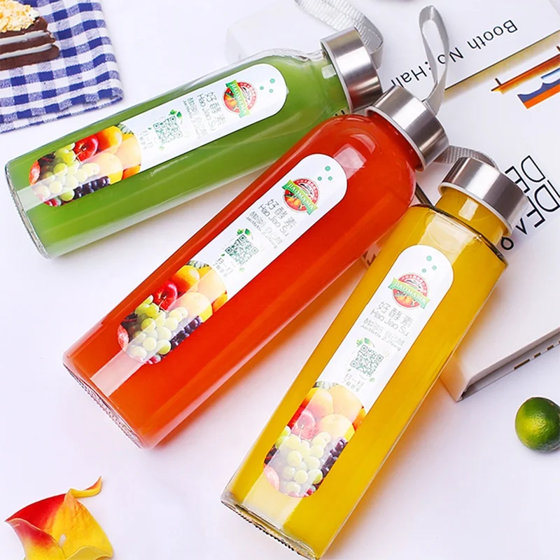 
300ml Coffee Glass Bottle Beverage Juice Milk Bottles With Logo Design And Screw Metal Lid 