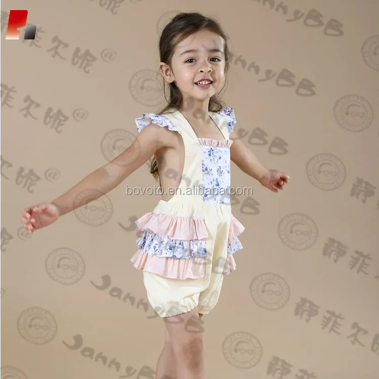 Baby Girl Romper Bubble with Ruffle