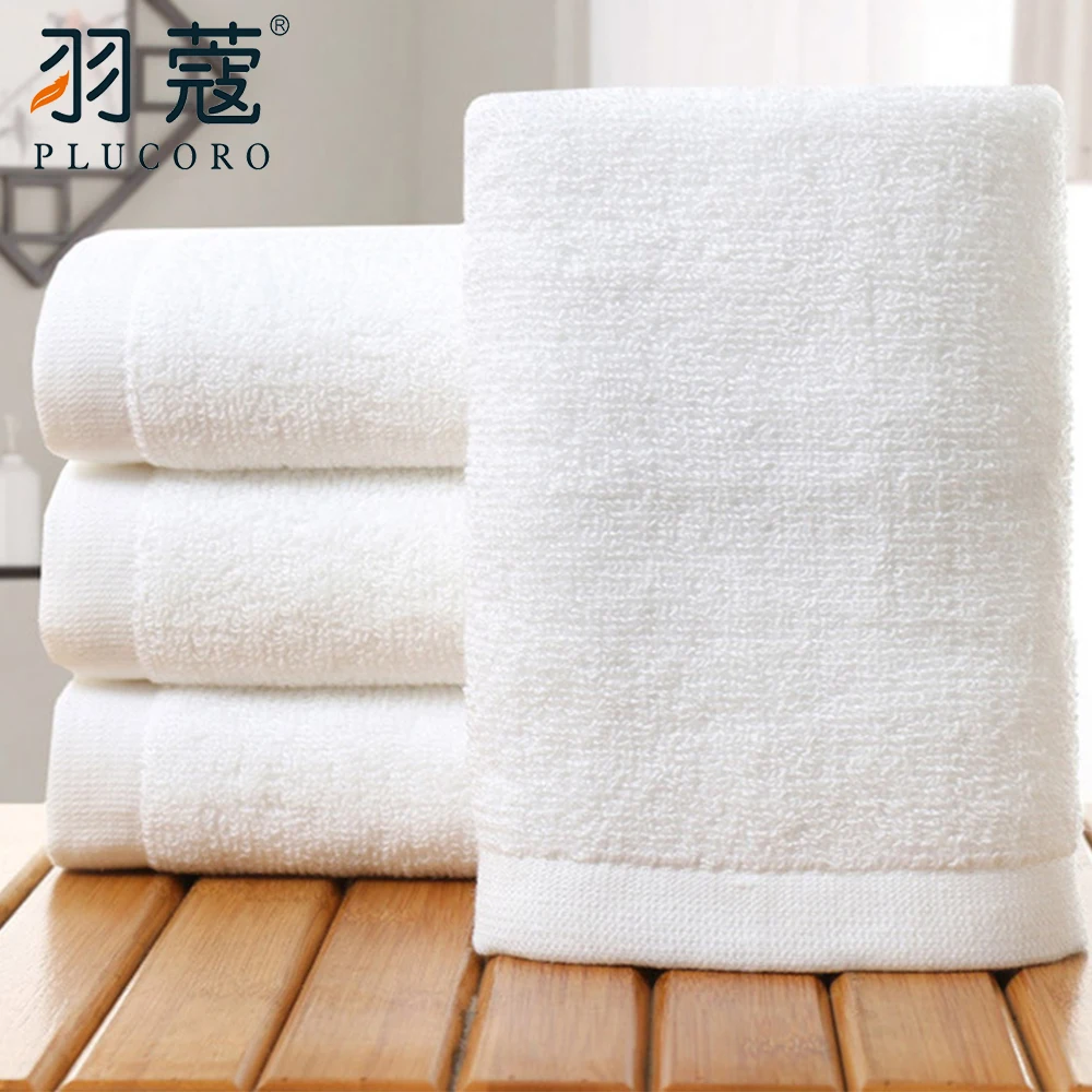Hotel Towel Set White 21S 100%Cotton Hand Face Bath Hilton Hotel Towels Plain White