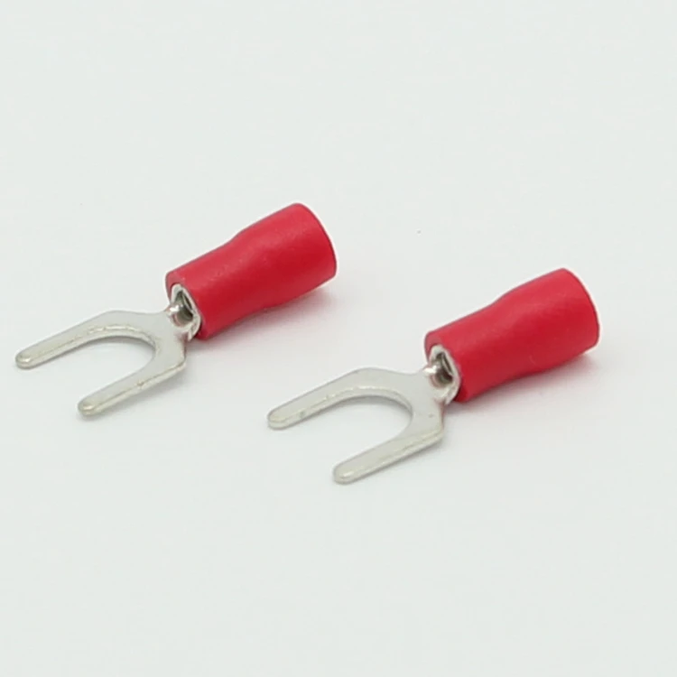 made in china SV1.25-3 brass spade electric cable terminal connector