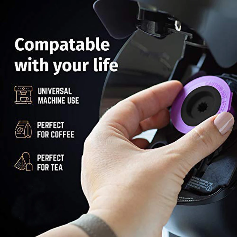 Reusable K Cups For Keurig 2.0 & 1.0 Brewers Universal Fit For Easy To Use Refillable Single Cup Coffee Filters - Eco Friendly