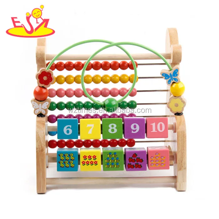 2023 wholesale animal shape wooden bead maze toy for baby W11B121