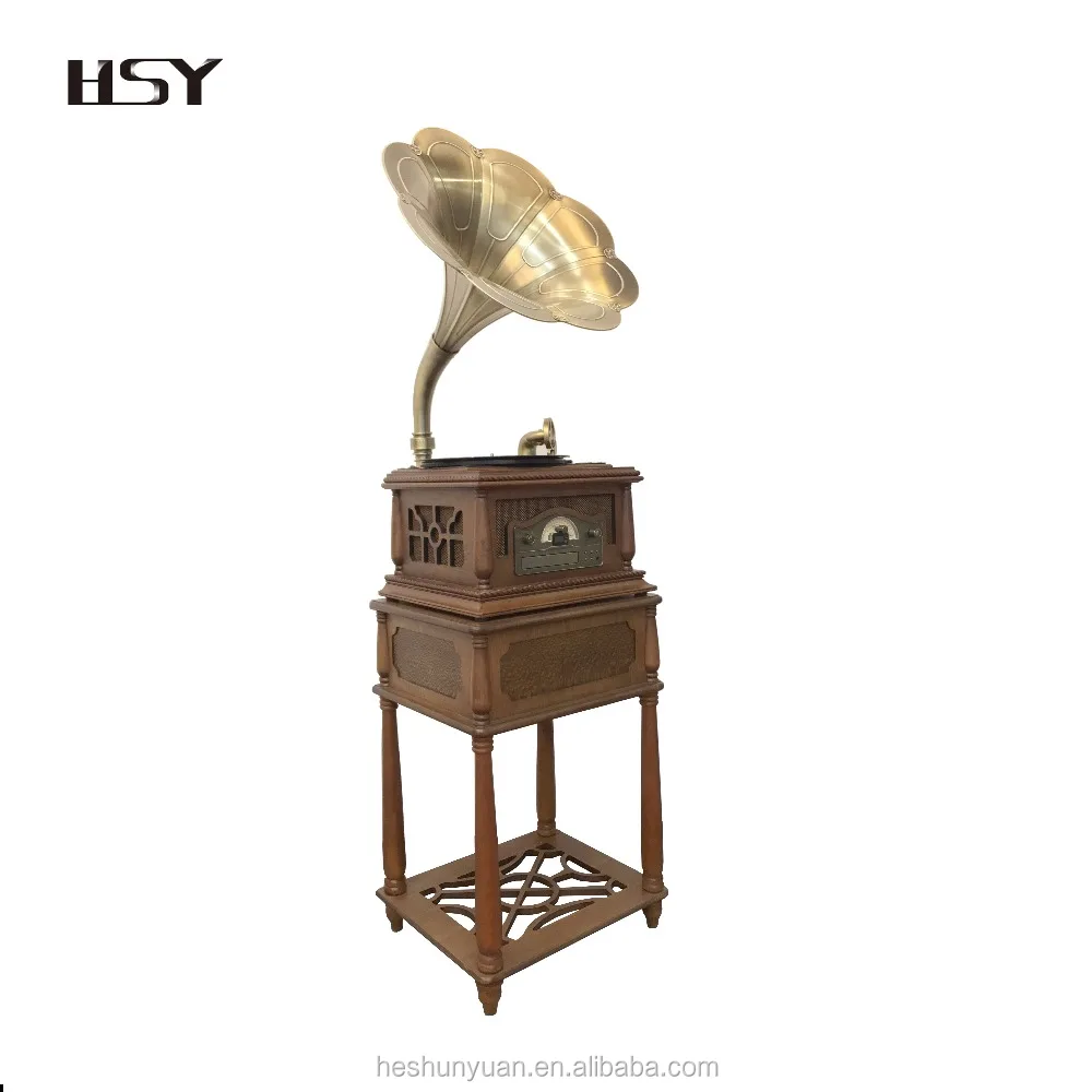 Multi-function Radio Classic Phonograph Gramophones player With CD Turntable Player