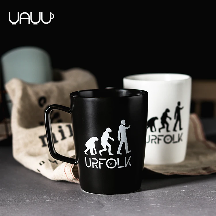 Modern style 350ml multi-colored quality cheap ceramic cup restaurant coffee mug