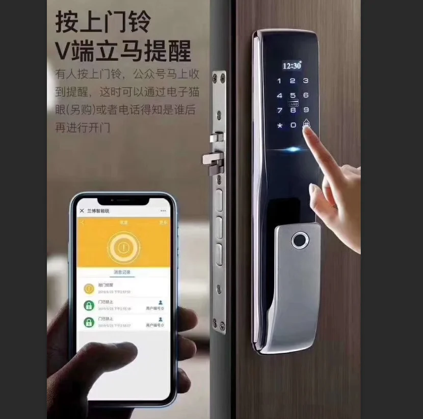 Keyless smart door lock  Fingerprint  electronic smart digital  door handle lock security high quality wholesale price