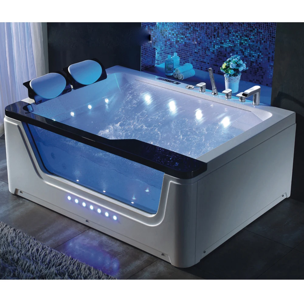 Модный стиль Роскошная красная ванна в форме сердца Шэньчжэнь акриловая массажная отдельно стоящая комбинированная (воздушная и водоворотная)