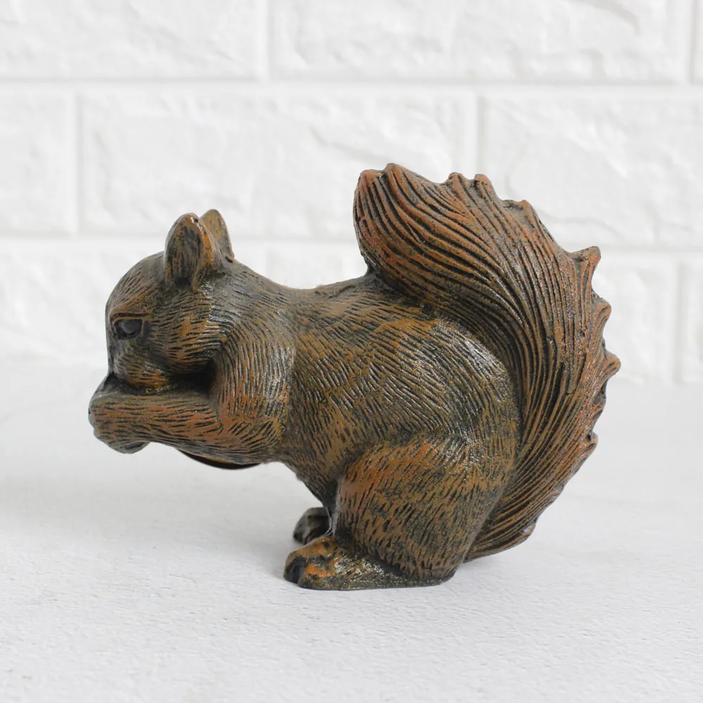 Little squirrel antique bronze animal sculptures