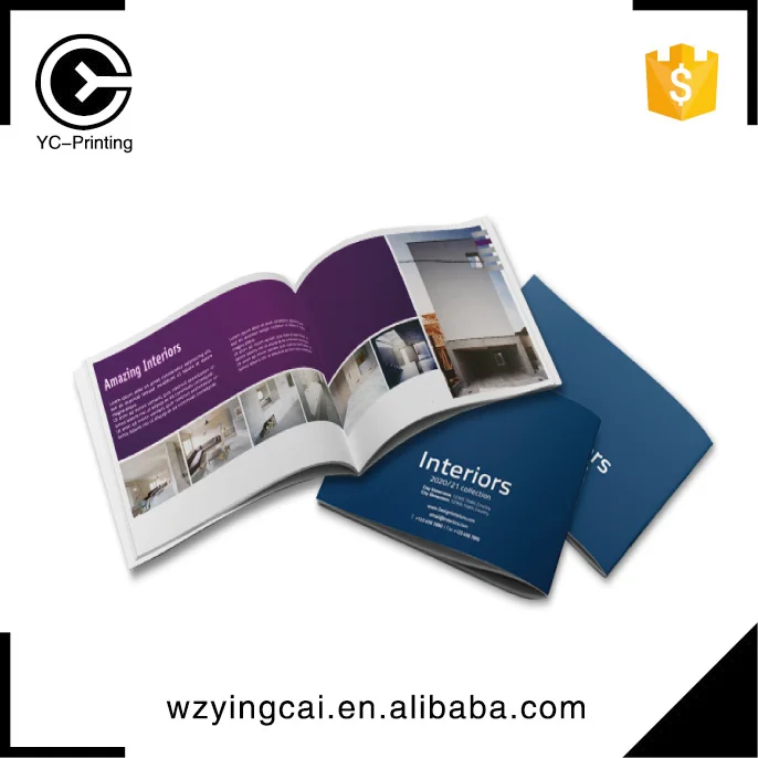 
Top quality full color designed custom cheap catalog printing 
