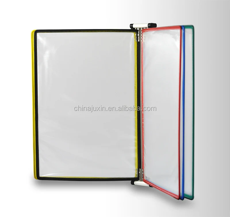 Black Display Reference Rack Wall Mounting 10 Pockets Display Reference Rack