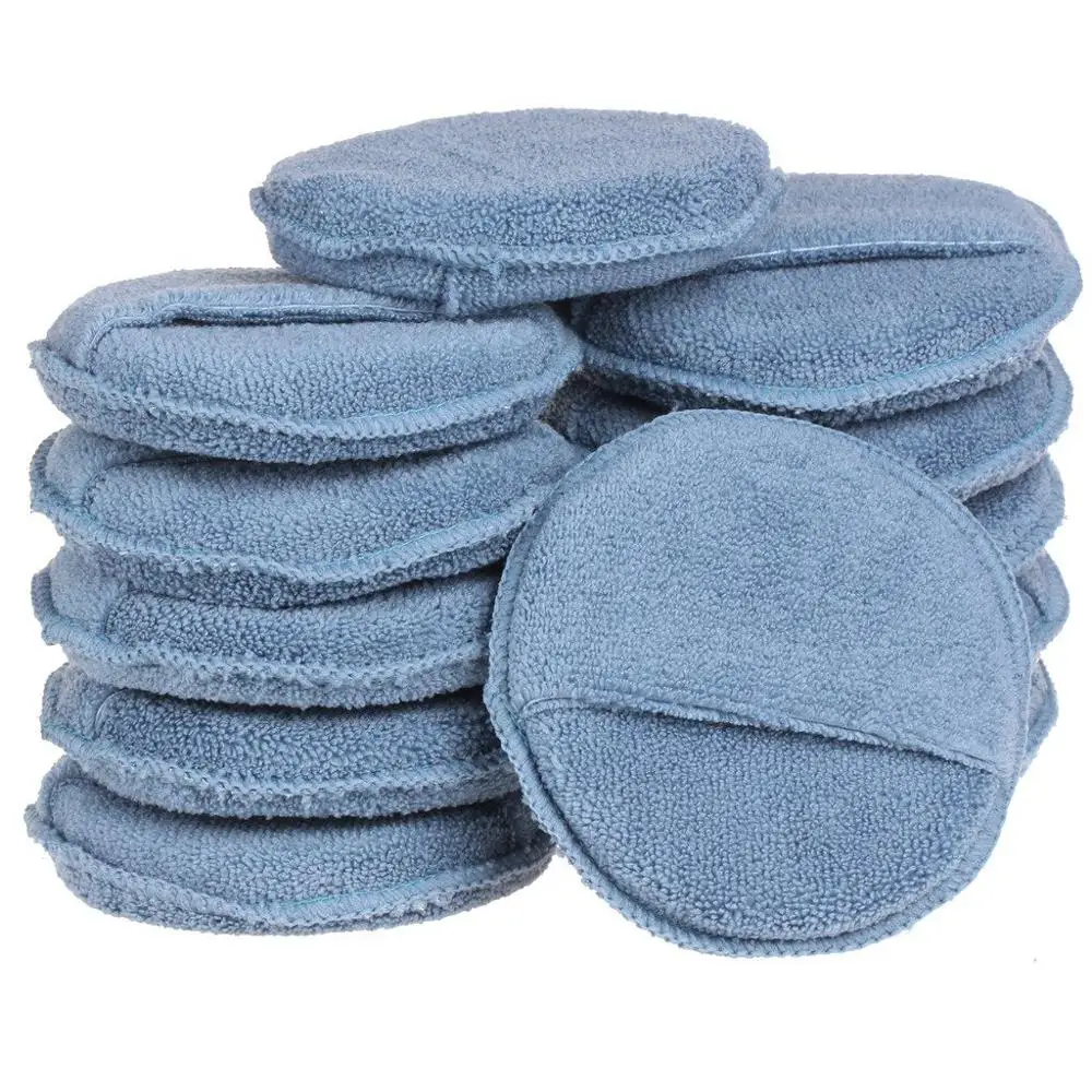 Car Microfiber Wax Applicator Pads , Pocket Car Cleaning Pads with 10Pcs
