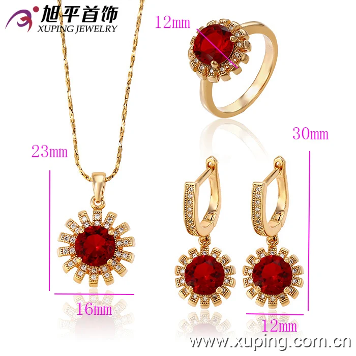62958 Xuping 18k Gold Costume Jewelry, Fashion Trendy Jewelry Set